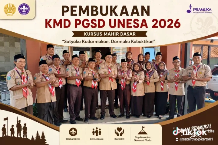 KMD UNESA Gelar Perkemahan di Jatijejer Trawas, Sekretaris Kwarcab Mojokerto Tekankan Kompetensi Calon Pembina