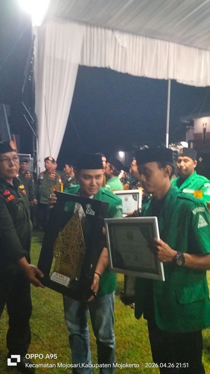 Malam Puncak Harlah ke-92 Ansor Kabupaten Mojokerto Berikan Award dan Apresiasi